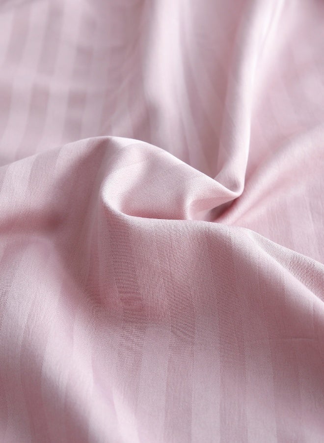 LUNA Home 3 Pcs King Size Fitted sheet with elastic corner 180*200+30cm with 2 pillow cases, bedsheet set, Light old Rose.. - Image 3