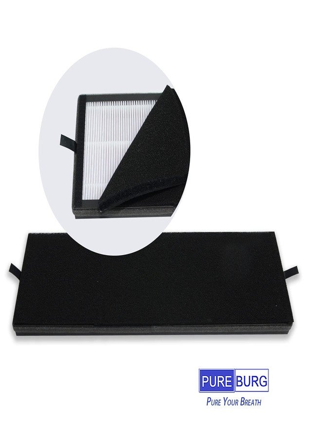 PUREBURG فلتر بديل PUREBURG NEA-F1 متوافق مع أجهزة تنقية الهواء Eureka Instant Clear NEA120 و Toshiba Smart WiFi، عبوة من قطعتين من فلاتر الكربون النشط H13 HEPA - Image 2