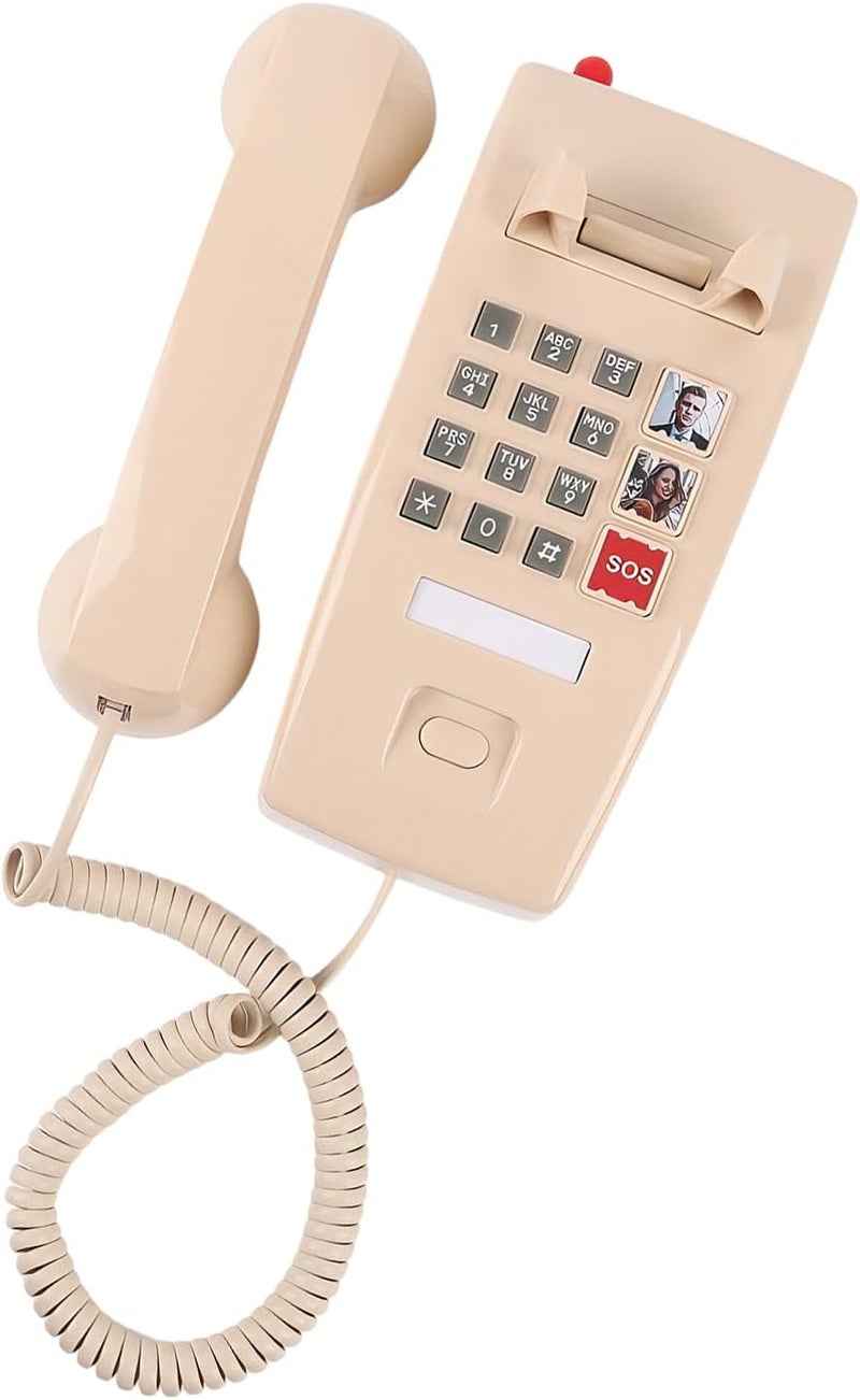 Functional Retro Landlines Phone Dials Redial LED Indicators for Office Use BatteryFree Operations Wall Mount Landlines - Image 1