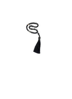 REBUY REBUY Natural EMENI Black AGATE Sulemani Aqeeq Islamic Prayer Rosary Beads Tasbih Tasbeeh 10 MM 33 Beads  - Image 1