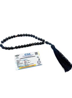 REBUY REBUY Natural EMENI Black AGATE Sulemani Aqeeq Islamic Prayer Rosary Beads Tasbih Tasbeeh 10 MM 33 Beads  - Image 3