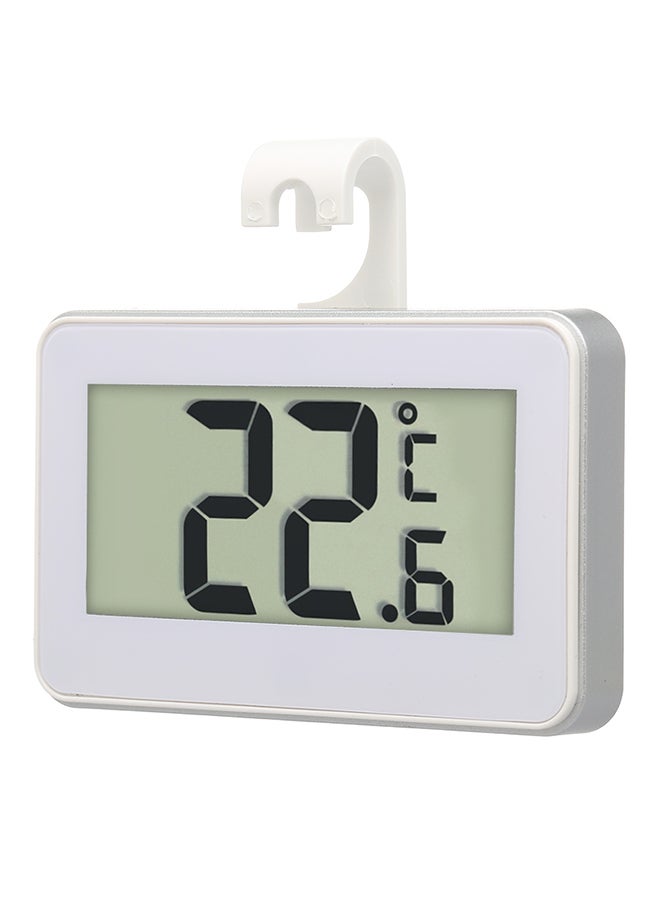 مقياس حرارة رقمي للثلاجة بشاشة LCD مع حامل يمكنك من تعديل وضعه D0016 أبيض  - Image 1
