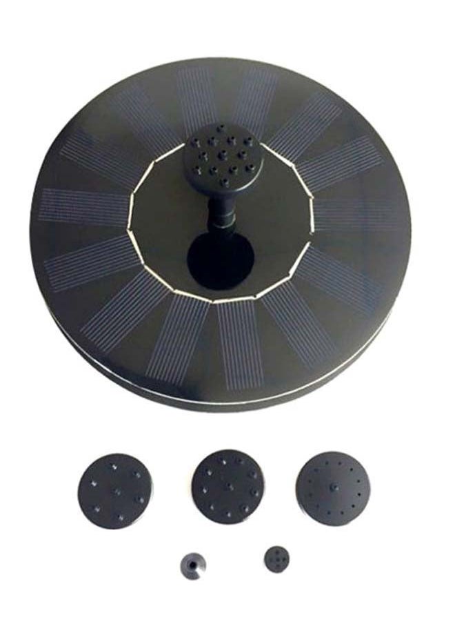 NIBEMINENT Solar Powered Water Fountain With Nozzle Black  - Image 1