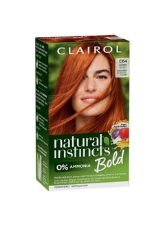 CLAIROL Natural Instincts Bold Permanent Hair Dye C64 Copper Sunset Hair Color Pack Of 1  - Image 1