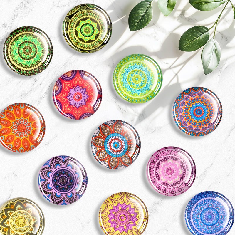FINDMAG 12 Pcs Magnets Refrigerator, Cute Magnets Fun for Fridge, Whiteboard, Strong Fridge Magnet Circle for Kitchen, Home, Glass Locker Magnet for Gift, School, Picture, Office, Map - Image 4