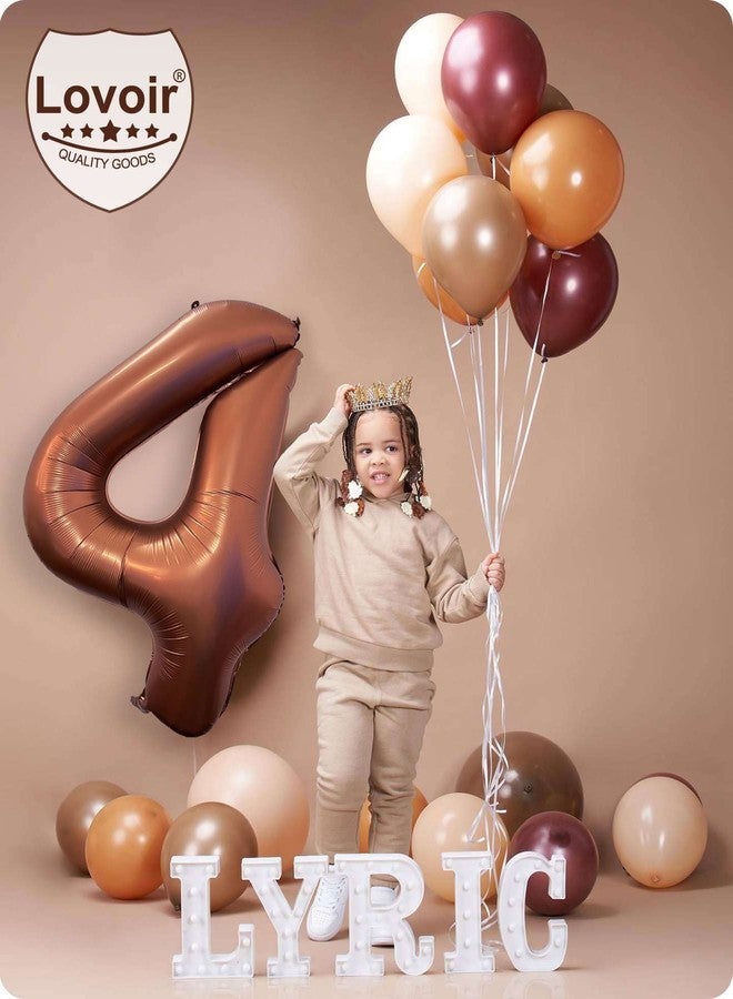 Lovoir 40 Inch Coffee Brown Number 1 Balloon Large Size Jumbo Digit Mylar Foil Retro Brown Helium Balloons for Birthday Party Celebration Decorations Graduation Anniversary Baby Shower Photo Shoot - Image 5