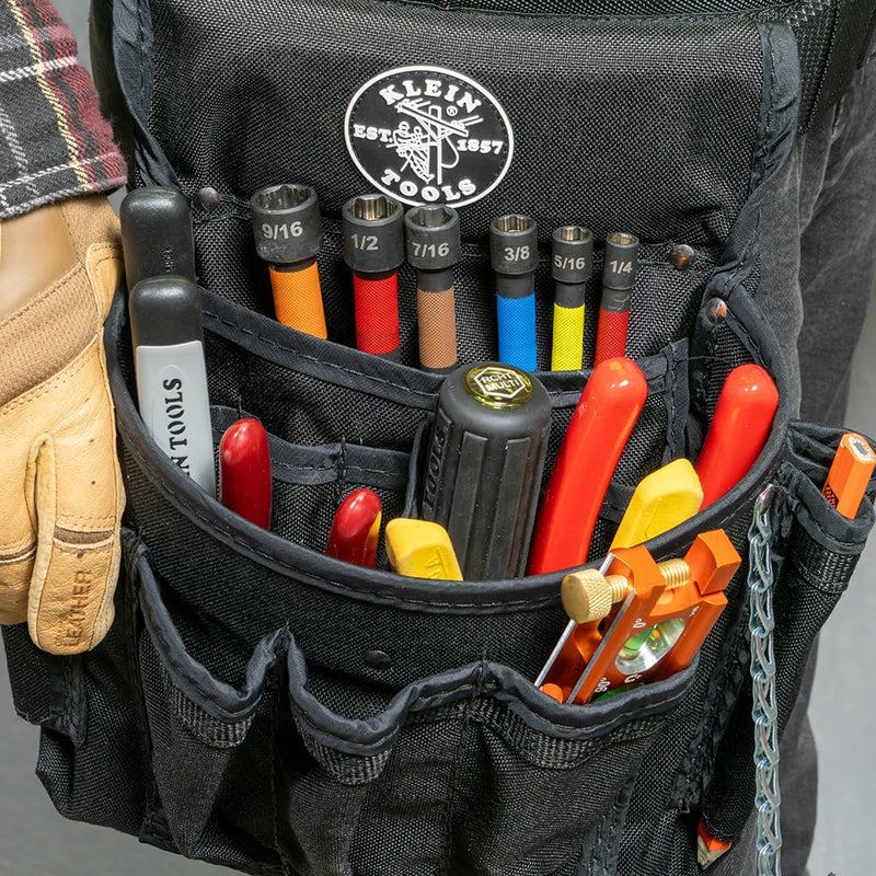 Klein Tools 32930 SAE Magnetic Impact Nut Setter Set, 6-Piece Color Coded Power Nut Driver with Extended Reach, 6 SAE Sizes - Image 4