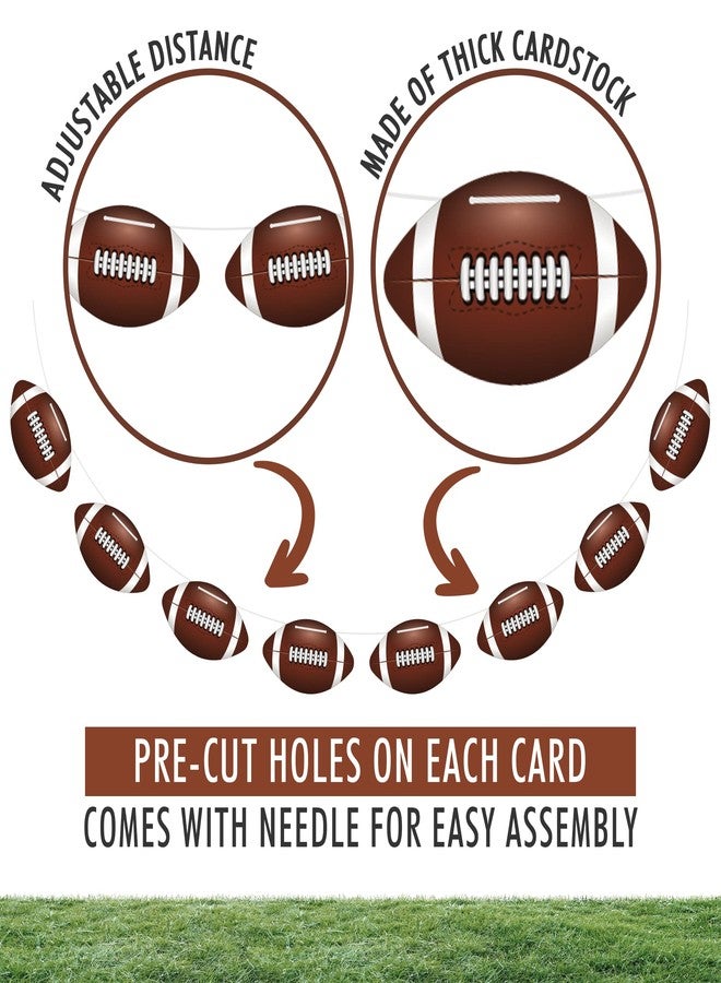 Venicor 4PC - Football Party Decorations - Football Banner - Football Hanging Decorations Decor for Themed Birthday Party Bowl Game Fans Home Garland Supplies Flag - Image 3
