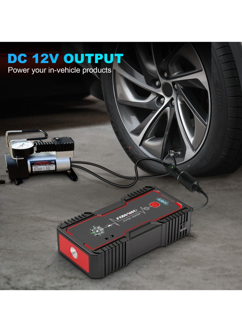 FOWAWU - FOWAWU 18000mAh 1500A Car Jump Starter, Jump Starter Battery Pack (7.0 L Gas, 5.5L Diesel), Battery Jumper Starter Portable with USB/DC 12V/LED Light, Car Battery Charger, Car Power Bank, Portable Battery For Cars, Portable Car Battery, Battery Booster Jump Starter, Power Bank Car Starter, Jump Starter Capacitor - Image 1