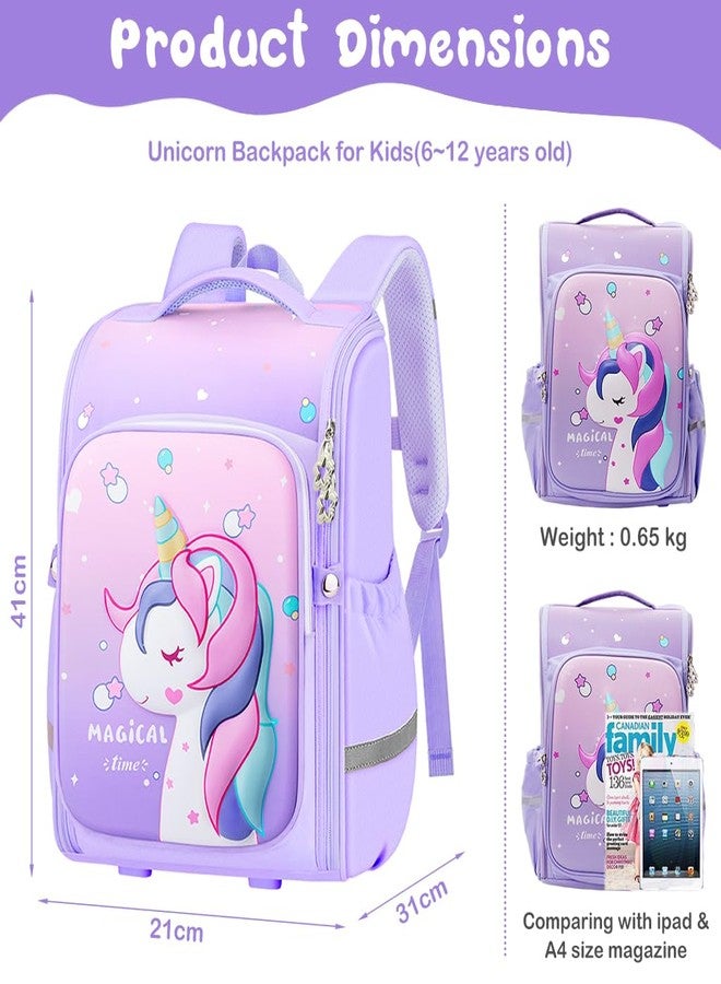 PALAY® Unicorn Backpack for Girls, Water-Resistant, Durable, Large Capacity School Bag for Kids 6-12, Cute Purple Gift for Birthday, Rakhi, Journaling, DIY, Crafts, Planners & More - Image 5