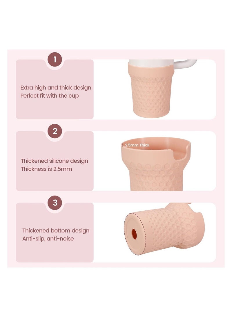 إكسفور كأس ستانلي سيليكون أحذية 40oz مروي ، غير زلة زجاجة أسفل الأكمام ، ومناسبة ل H2.0 ستانلي وملحقاتها مروي مغامرة تعثر ( 40oz ، روز كوارتز ) - Image 3