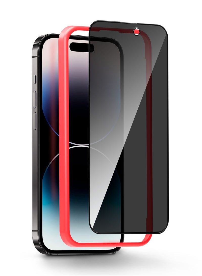 Moxedo Glass Screen Protector Privacy HD  with Easy Installation Frame Compatible for iPhone 14 Pro Max 6.7 inch - Image 1