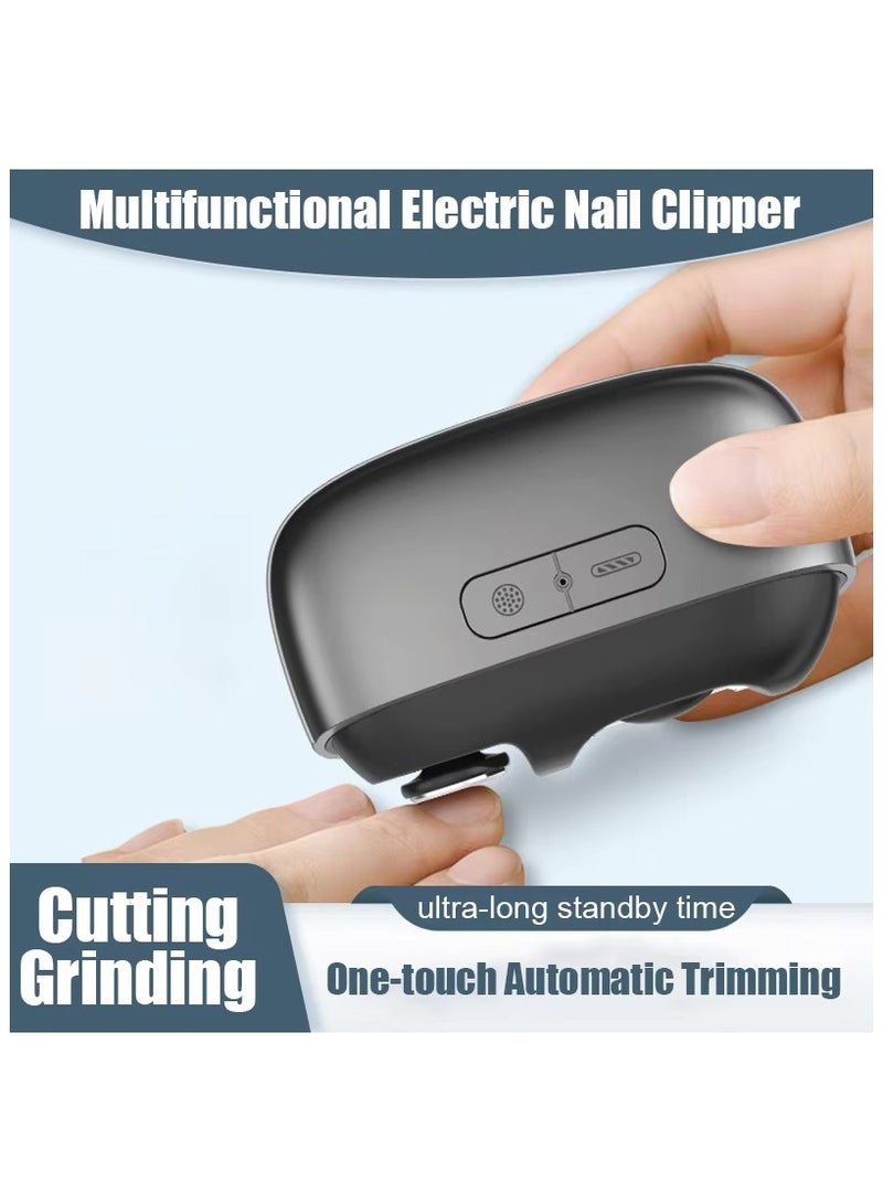 BlueFire M13 Multi-Functional Electric Nail Clipper – Professional Nail Care Device with Cutting & Grinding, Safety Protection, Alloy Cutter Head, Long Battery Life, Type-C Rechargeable, Low Noise, Two Speeds, LED Light & Nail Storage – Compact Portable Manicure Tool - Image 5