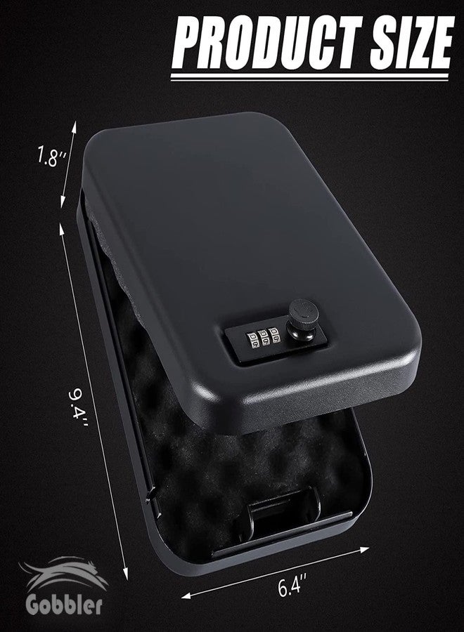 Gobbler Portable Safe Locker Box with Combination Pin Access for Home, Office, Travel, Car (GS-24MC, Black) - Image 2