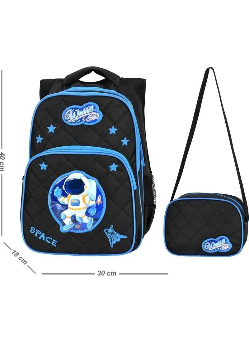 Masho Trend Starry Astronaut School Bag + Nutrition - Space Bag Primary School Bag Boys School Bag