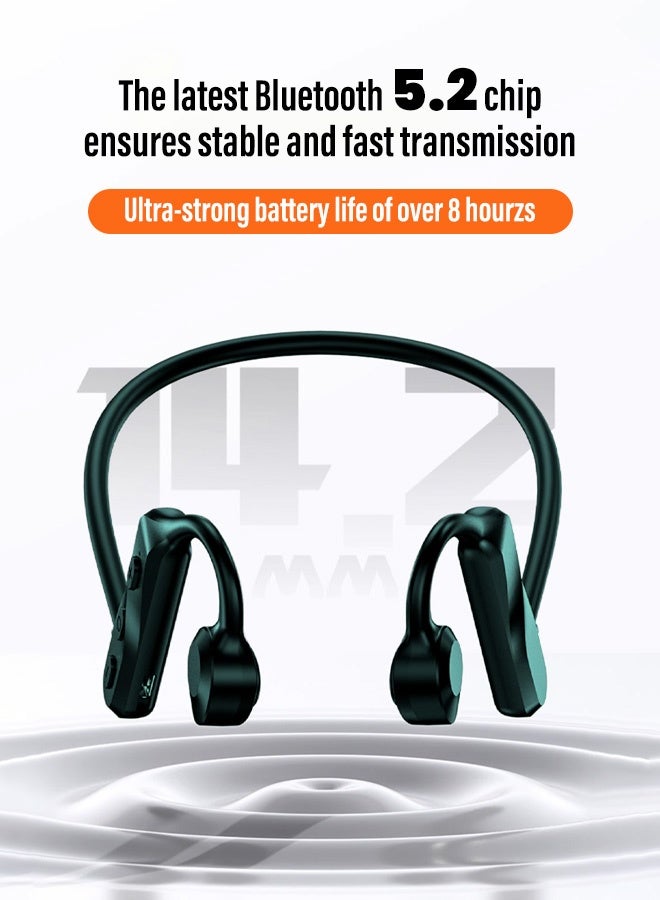سماعة رأس بلوتوث 5.0 جديدة مزودة بتوصيل عظمي/توصيل صوتي، مقاومة للعرق، مزودة بخطاف خلفي، سماعة رأس رياضية لاسلكية K69 - Image 4