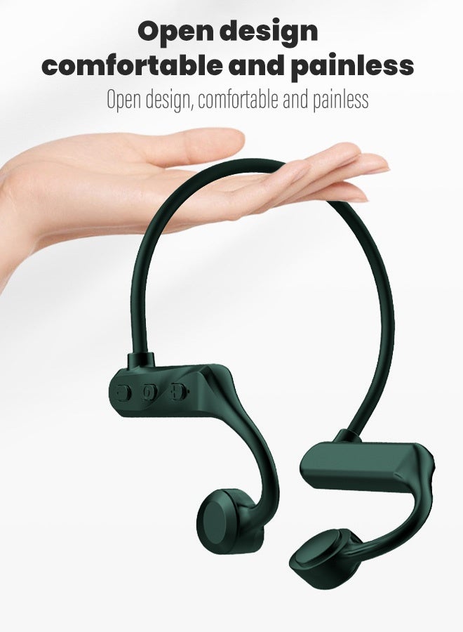 سماعة رأس بلوتوث 5.0 جديدة مزودة بتوصيل عظمي/توصيل صوتي، مقاومة للعرق، مزودة بخطاف خلفي، سماعة رأس رياضية لاسلكية K69 - Image 3