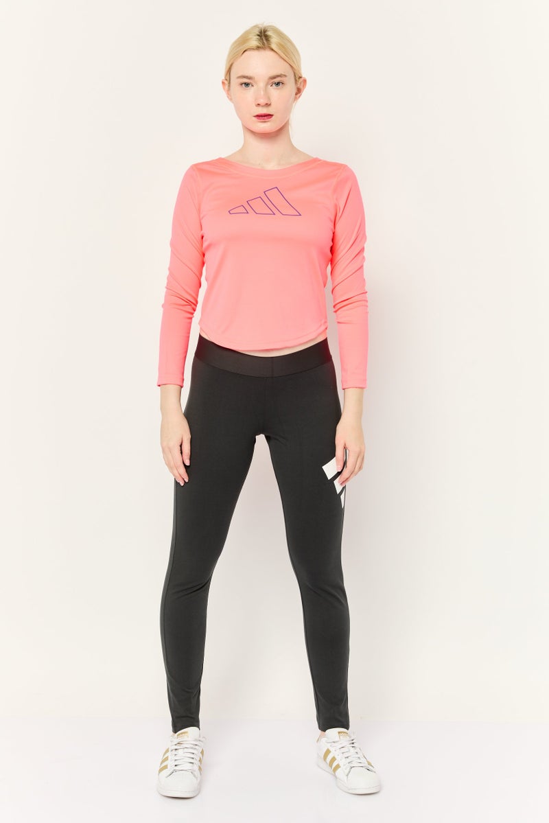 Adidas Women Sportswear Fit Long Sleeve Outdoor Top, Coral - Image 2