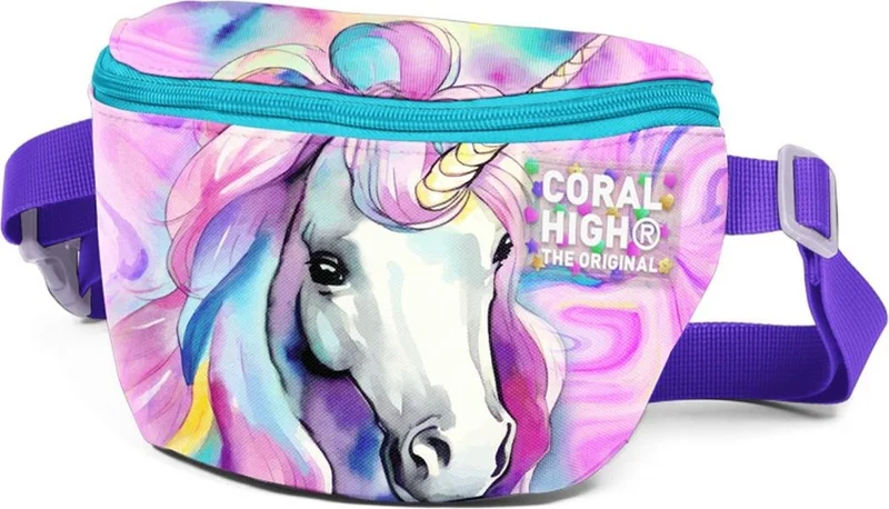 CORAL HIGH Colored Unicorn Patterned Waist Bag 11542