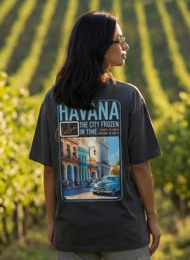 NOBERO Nobero Oversized Graphic Print T-shirt