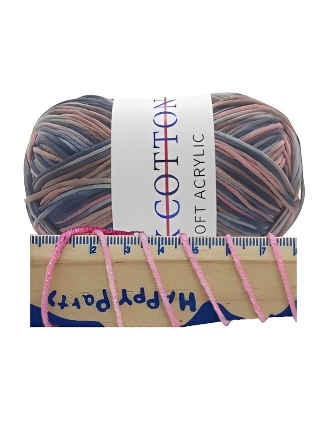 COTTON 6-Pack Gradient Soft Acrylic Crochet Yarn Silk Cotton Feel Anti-Pilling Colorfast Yarn for Baby Clothes Amigurumi Knitting DIY Crafts - Image 4