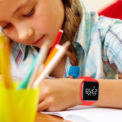 A ALPS Kids Watches for Girls Boys Digital Sport Watch with Step Counter Pedometer Vibration Alarm Clock, No App Waterproof Fitness Tracker Kids Watch Boys Girls Teens Students Ages 5-16 - Image 4