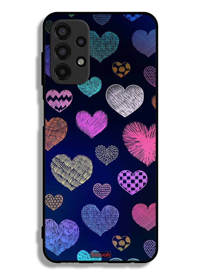 Tolwak Samsung Galaxy A13 4G Protective Case Cover Dhaga Hearts Pattern - Image 1