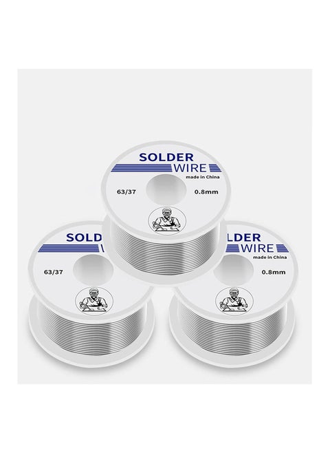 3Pcs Solder Wire For Electronic Soldering Tin Lead Rosin Core Solder Wire Wick Repairing Wires Circuit Board Jewellery 63 To 37 0.8MM