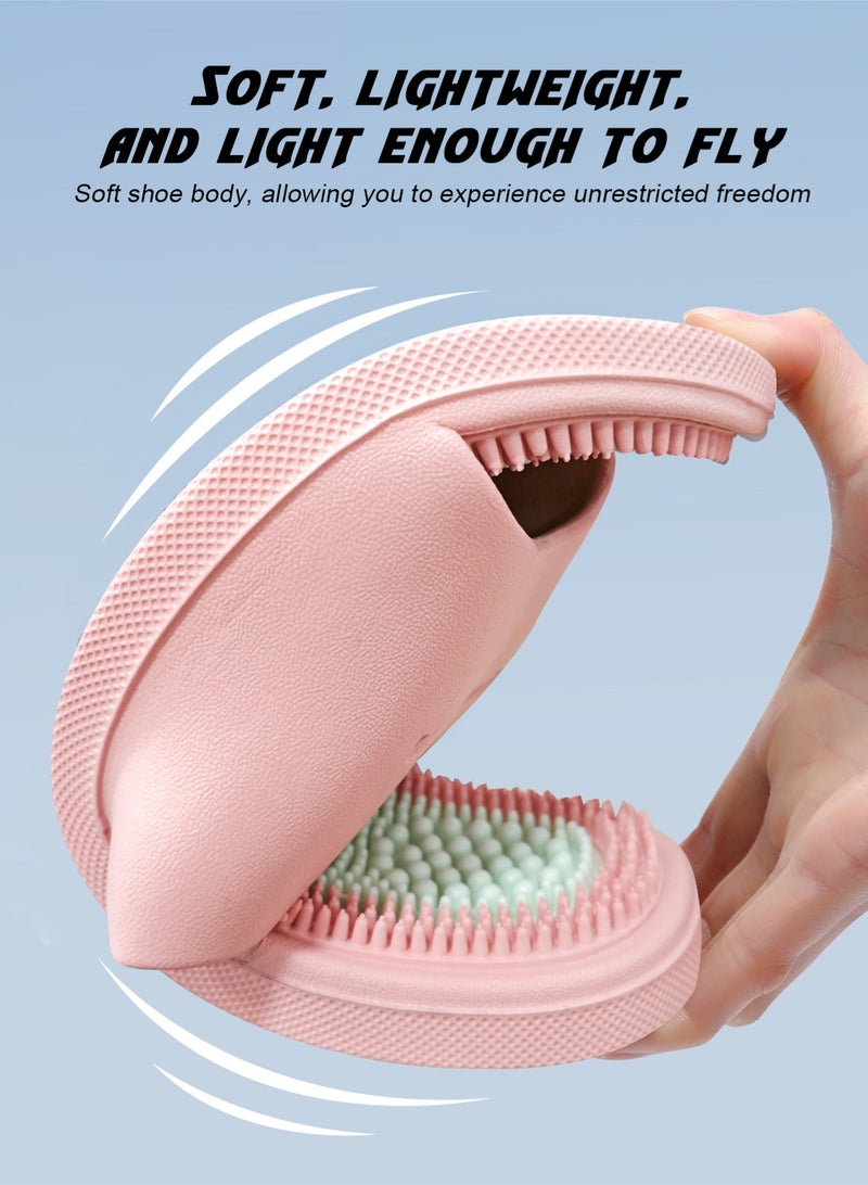 HomarKet Massage Slippers for Plantar Fasciitis for Women Acupuncture Slippers Arthritis Neuropathy Pain Relief Non-Slip Massage Sandals Womens Stress Relief Gifts for Bath（Pink） - Image 5