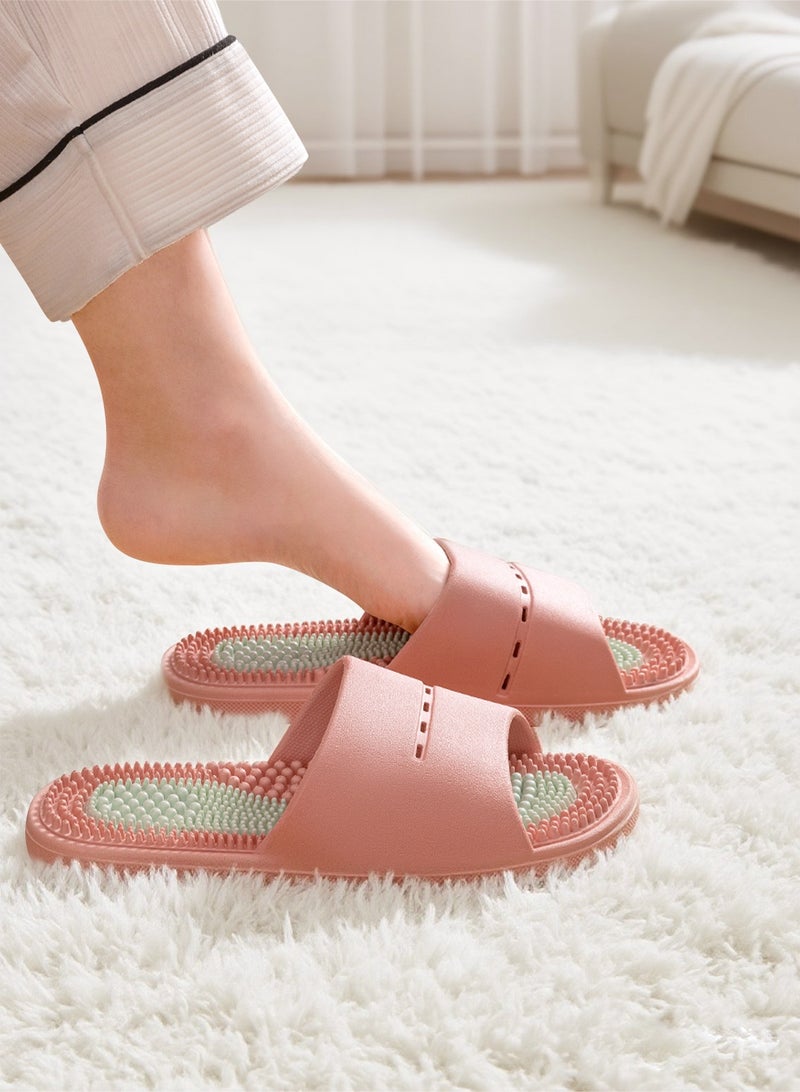 HomarKet Massage Slippers for Plantar Fasciitis for Women Acupuncture Slippers Arthritis Neuropathy Pain Relief Non-Slip Massage Sandals Womens Stress Relief Gifts for Bath（Pink） - Image 2