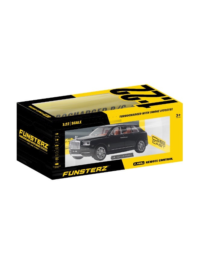 Funsterz 1:22 RC Rolls-Royce Cullinan – Die-Cast Alloy Spray Mist Car with LED Lights, Full-Function Remote Control, Rechargeable Battery – Luxury RC Model for Kids & Collectors - Image 5