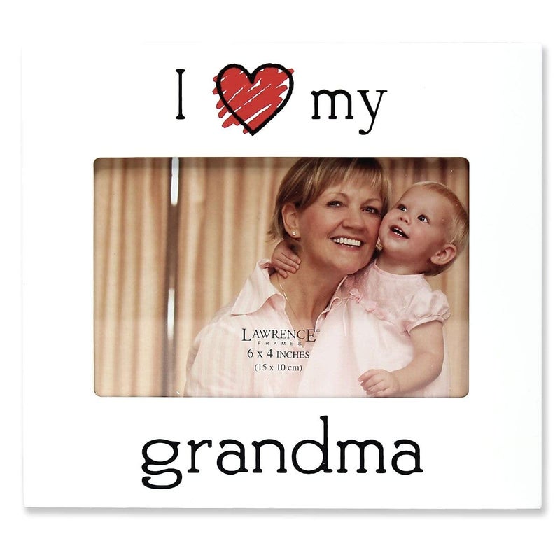 Lawrence Frames 550264 I Love My Grandma Picture Frame 6 by 4Inch White