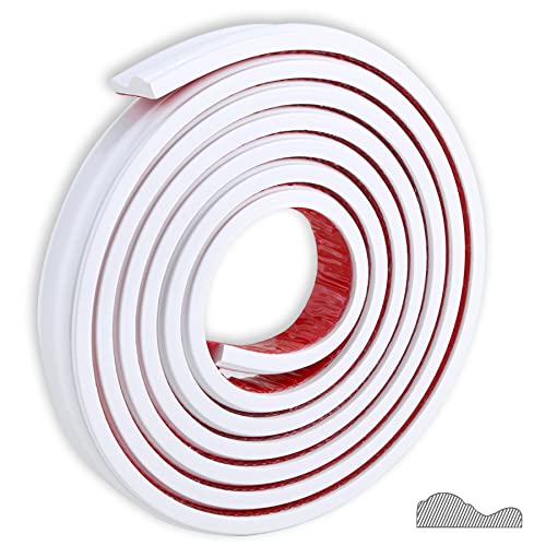 TriMold Peel and Stick Chair Rail Molding, Self-Adhesive Wall Trim for Home Decoration & Wall Protection, 16.4ft x 1.3in - Image 1