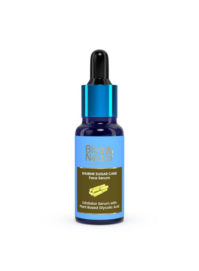 بلو نكتار مقشر الوجه Blue Nectar AHA بحمض الجليكوليك النباتي من قصب السكر لتقشير عميق | مصل تقشير الوجه AHA لإزالة الرؤوس السوداء والسُمرة | تقشير الوجه لمدة 10 دقائق (14 عشبة، 30 مل) - Image 1