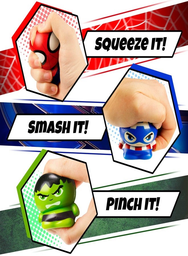 جا-رو كرة إسفنجية إسفنجية من JA-RU بشخصيات مارفل أفنجرز وسبايدرمان (عبوة واحدة) - ألعاب إسفنجية بطيئة الارتفاع للأطفال | كرات إجهاد الأبطال الخارقين وألعاب إدارة الغضب | جوائز صندوق الكنز للمعلمين. ABC-6811-1 - Image 3