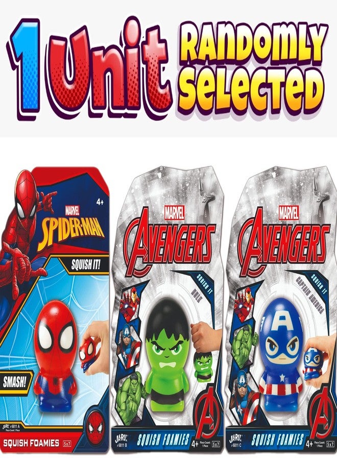 جا-رو كرة إسفنجية إسفنجية من JA-RU بشخصيات مارفل أفنجرز وسبايدرمان (عبوة واحدة) - ألعاب إسفنجية بطيئة الارتفاع للأطفال | كرات إجهاد الأبطال الخارقين وألعاب إدارة الغضب | جوائز صندوق الكنز للمعلمين. ABC-6811-1 - Image 2