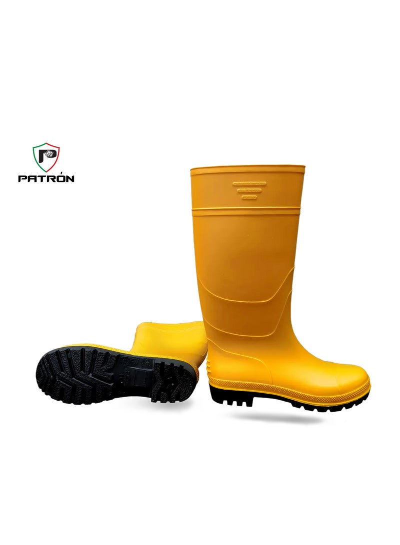 Patron W3074-Y | Yellow Gum Boot With Safety (Steel Toe) Liquid-Resistant  - Image 1