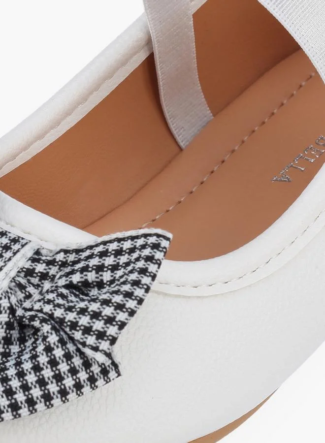 Flora Bella By Shoexpress WHITE Girls Elastic Strap Ballerina Shoes for Women | Best Price UAE