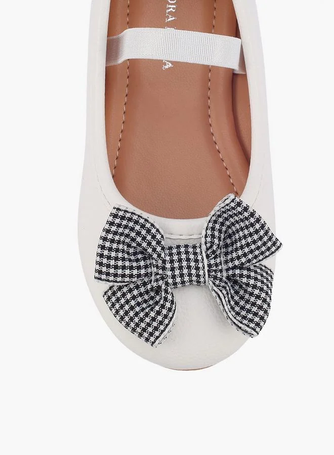 Flora Bella By Shoexpress WHITE Girls Elastic Strap Ballerina Shoes for Women | Best Price UAE