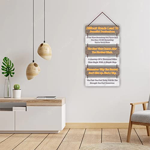 Freny Exim MDF Wooden Positive Energy Quote Wall Hanging Art For Home Decor | Office | Gift (12 inch X 30 Inch) Multicolour 505 - Image 4