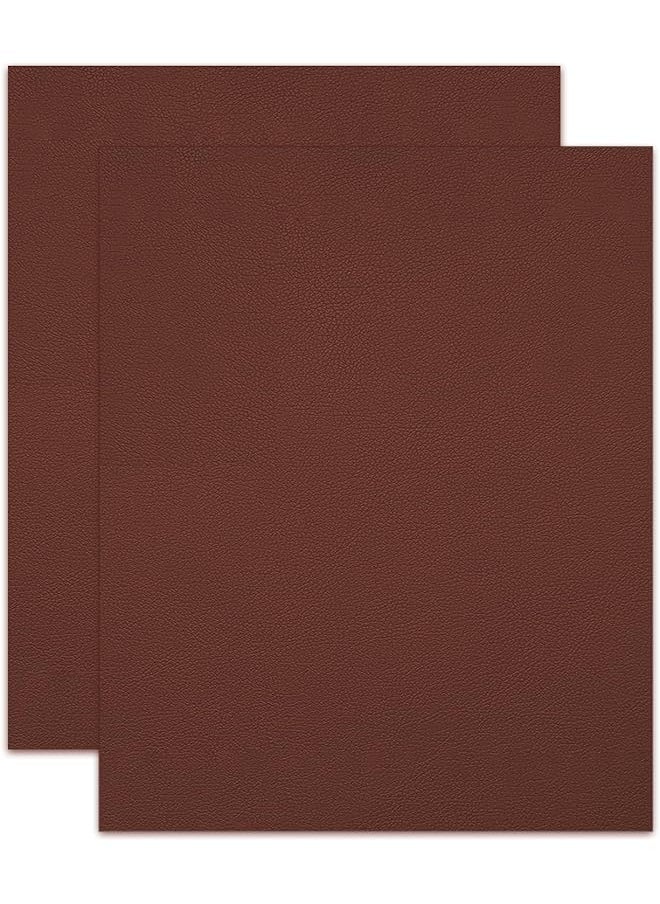PROMASS - promass Leather Repair Patch for Couches 7.9X11.8 inch Large Self-Adhesive reupholster Tape Patches kit for Couch Car Seats Furniture Sofa Vinyl Chairs Jackets Shoes Fabric Fix Tear((Brown, 2PCS) - Image 1