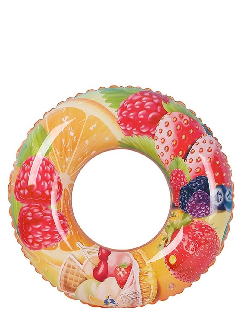 2 Pack Swim Ring, 70cm Diameter Inflatable Float Pool Swim Ring, Fruit Swim Tube Rings Colorful Pool Floaties Toys for Beach Pool Party for Kids and Adults (2Pack, 70cm, Strawberry Color)  - Image 5