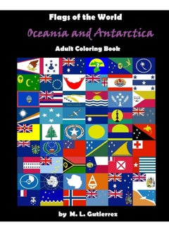 Flags of the World Series (Oceania and Antartica), adult coloring book 