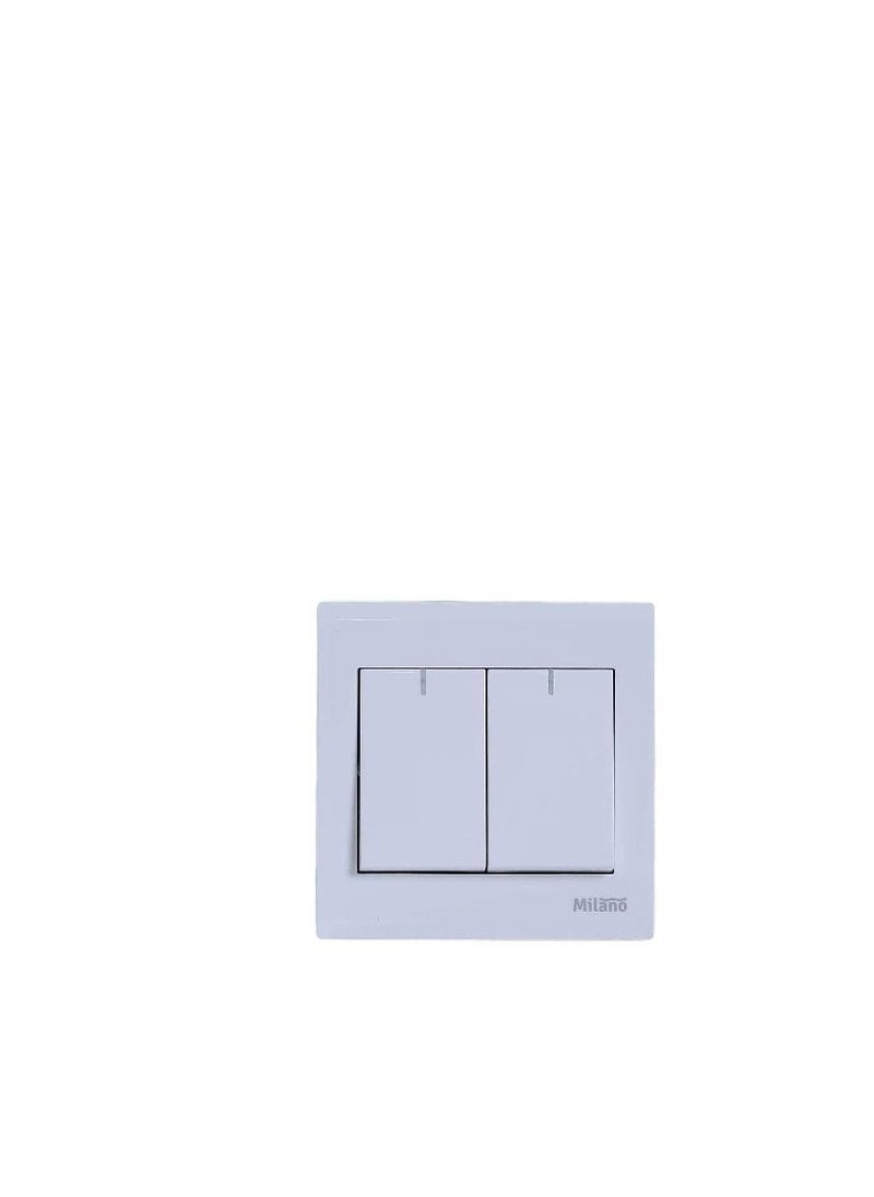milano Milano 16A 2Gang 1Way Switch MPW 