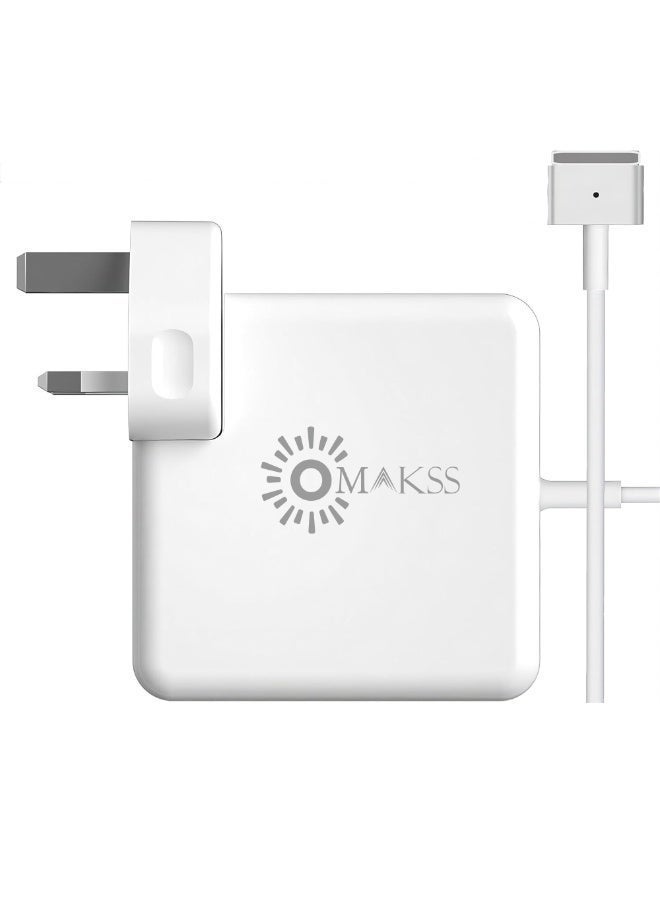 أوماكس محول طاقة 60 واط بطرفين لجهاز ماك بوك إير 11 بوصة و13 بوصة (2012، 2013، 2014، 2015، 2017، 2018)، A1436 / A1435 / A1502 / A1465 / A1466، 60 واط / 45 واط - Image 1