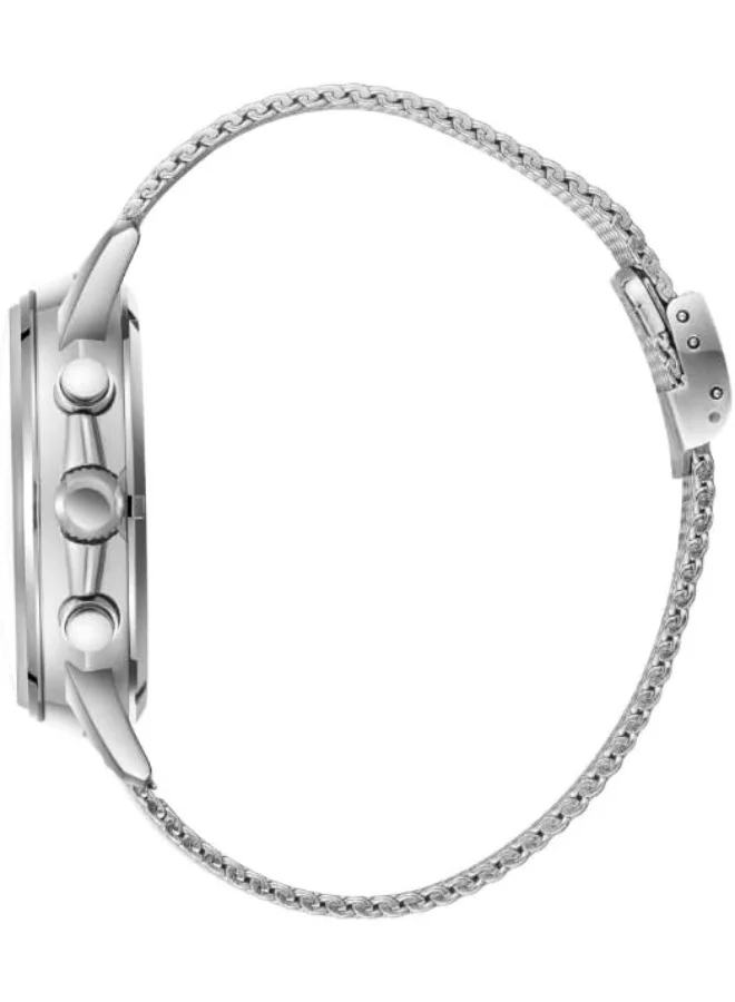 بيفرلي هيلز بولو كلوب Bp3647X.370 Men Multi Function Display Watch & Metal Strap Silver