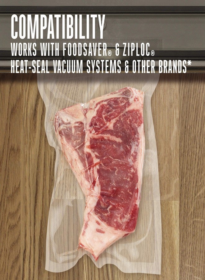 Weston Vacuum Sealer Bags for Food, 2 Ply 3mm Thick, for NutriFresh, FoodSaver & Other Heat-Seal Systems, for Meal Prep and Sous Vide, BPA Free, 8" x 12" (Quart), 100 count, Clear - Image 2