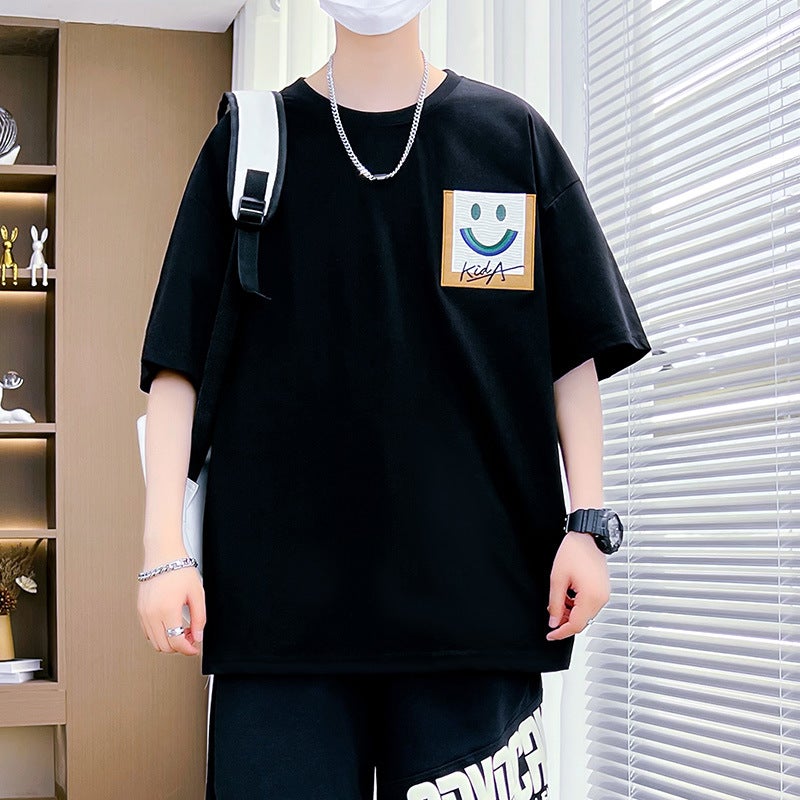 Junior High School Students 12-15 Years Old Boy Summer 13 Short-Sleeved T-Shirt 14 Cotton Half-Sleeved 16 Teenagers Big Children'S Clothes 17 - Image 1