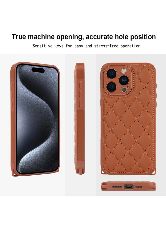 Zaboon Case For iPhone 11 Pro Rhombic Texture Phone Case with Dual Lanyard - Image 4