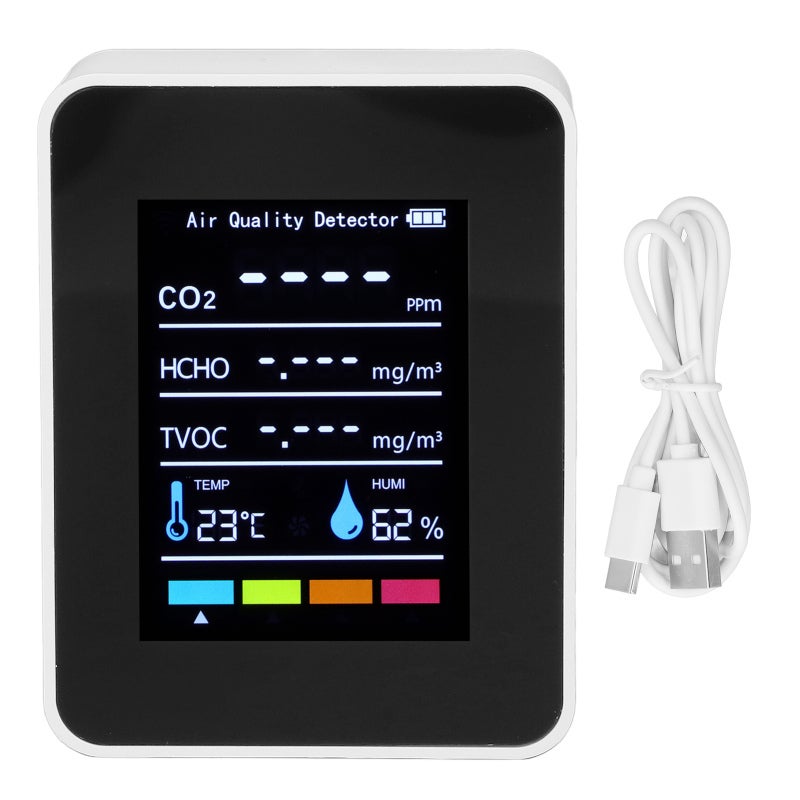 Air Quality Monitor: Real Time Monitoring, Accurate Testing - Compact Portable Co2 Monitor for Indoor Home Use - Image 1